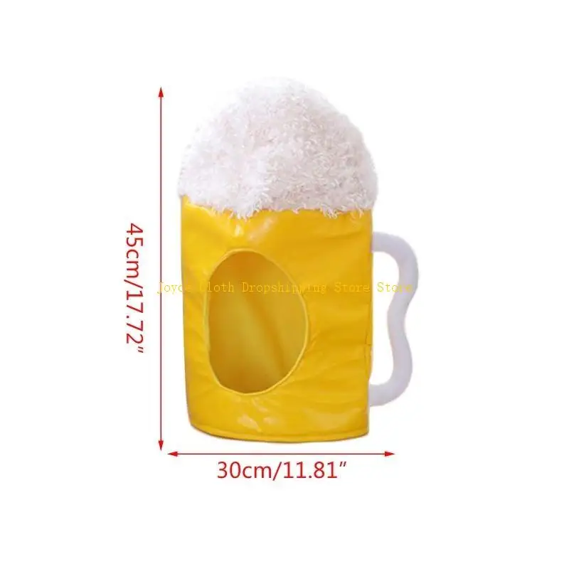 للإبداع الياباني مضحك كأس الأرز البيرة الصفراء أفخم قبعة لعبة الكرتون كامل القبعات قبعة تأثيري حلي حفلة صور برو 10CD #6