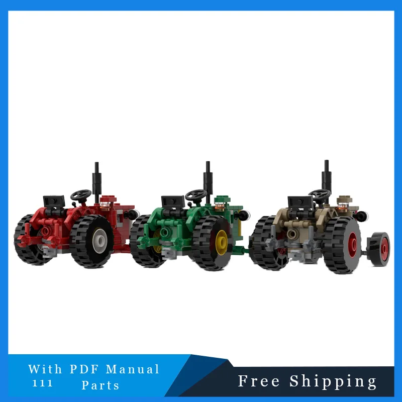 111 PCS Iconico Verde Trattore Agricolo Tecnologia Mattoni Building Block Modello Assemblaggio FAI DA TE Giocattolo Ragazzi Compleanno Regali Di Natale
