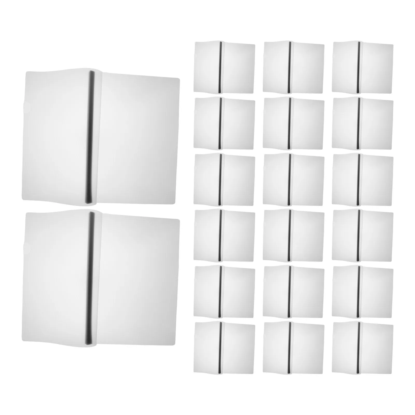 30Pcs Sliding Bar Document Folder Clear Report Covers Transparent Plastic Presentation Folders Resume School Office Project File
