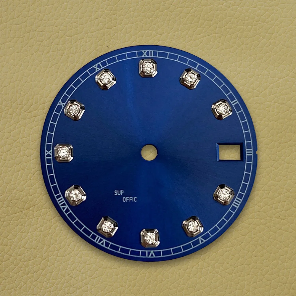 28.5mm NH35 Dial S Logo Diamonds Dial Fit NH35/NH36 Movement Watch Modification Accessories