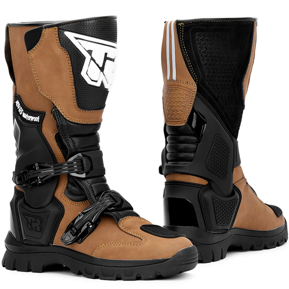 

2025 Motorcycle Boots Professional Riding Boots Motos Shoes Anti Slip Wear-Resistant Motocross Protective Shoes For 4season