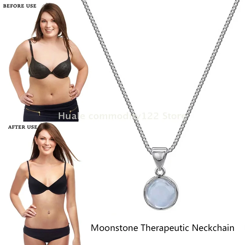 Slimming and Weight Loss Chalcedony Pendant Necklace for Women Girls Delicate Clavicle Chain Silver Color Neck Jewelry for Gift