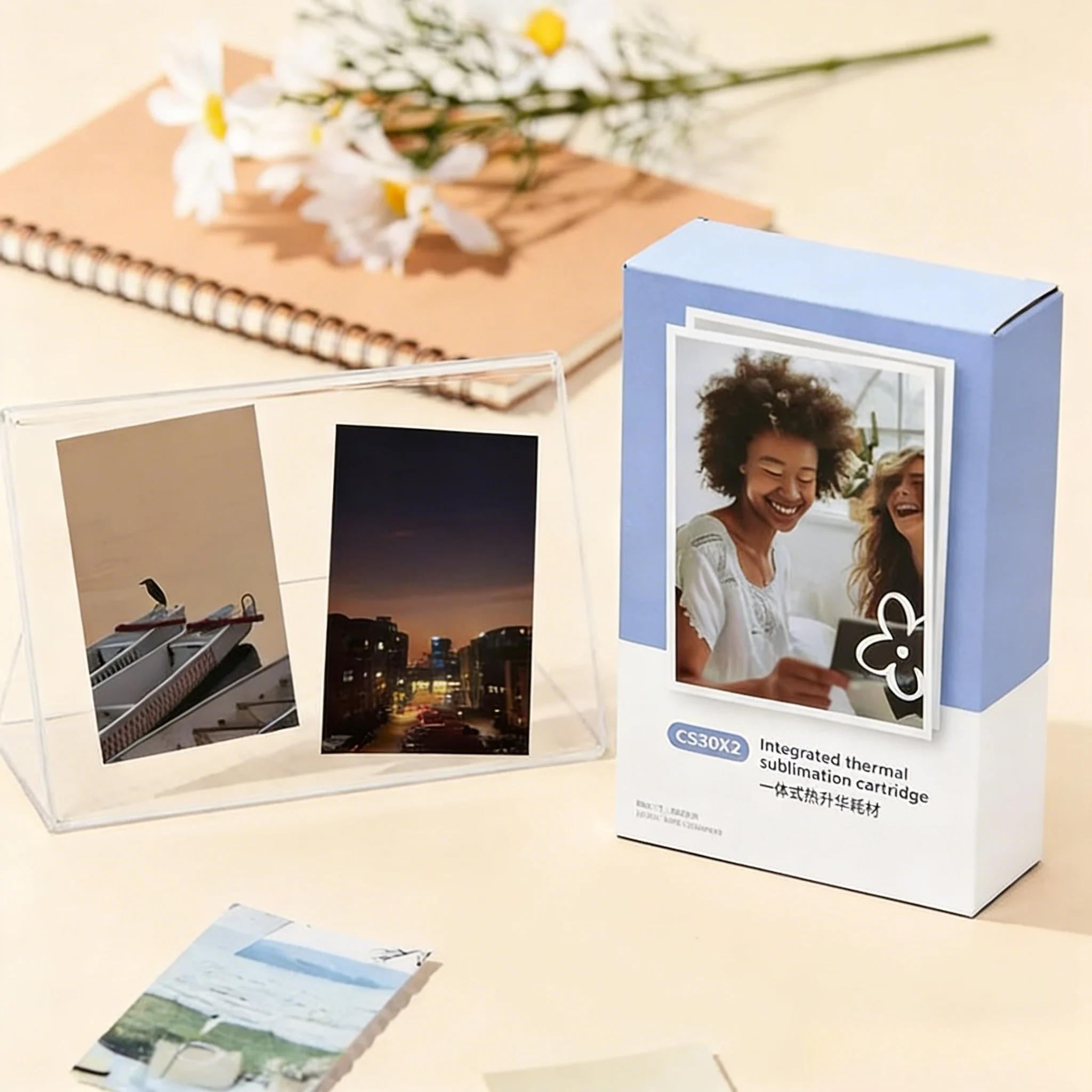 

Термобумага для мини-фотопринтера HPRT CP2100 2x3 дюйма, универсальная, с цветной лентой, 20 листов