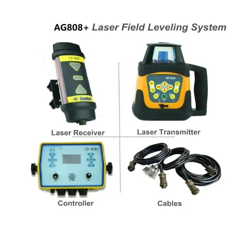 Land Leveling System AG808  Equipment Receiver Rotating Laser Levels Control Box