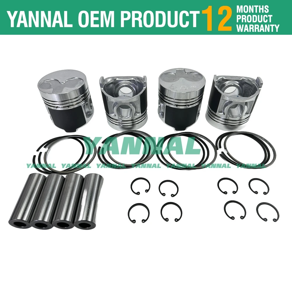 For Shibaura N844-C N844-D Overhaul Rebuild Kit Fit ST450 ST460 Tractor Engine