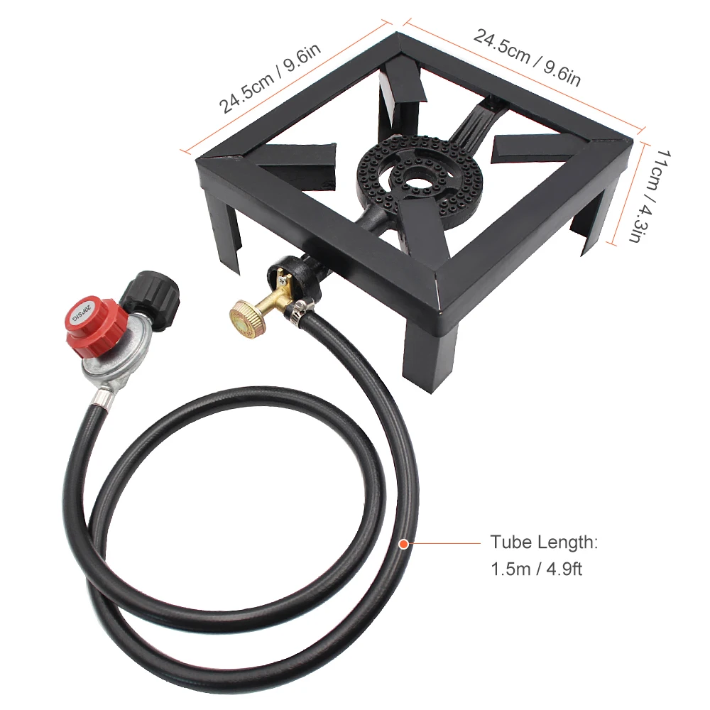 Tomshoo 8KW Gas Boiling Ring Cast Iron Burner Large LPG Stove Outdoor Cooker Iron Frame Portable Fire Control Stove Camp Supply - view 2