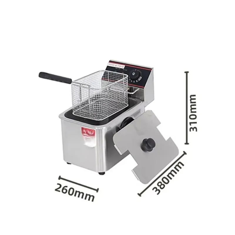 Single and double cylinder screen electric fryer, commercial desktop stainless steel fryer, entrepreneurial snack equipment