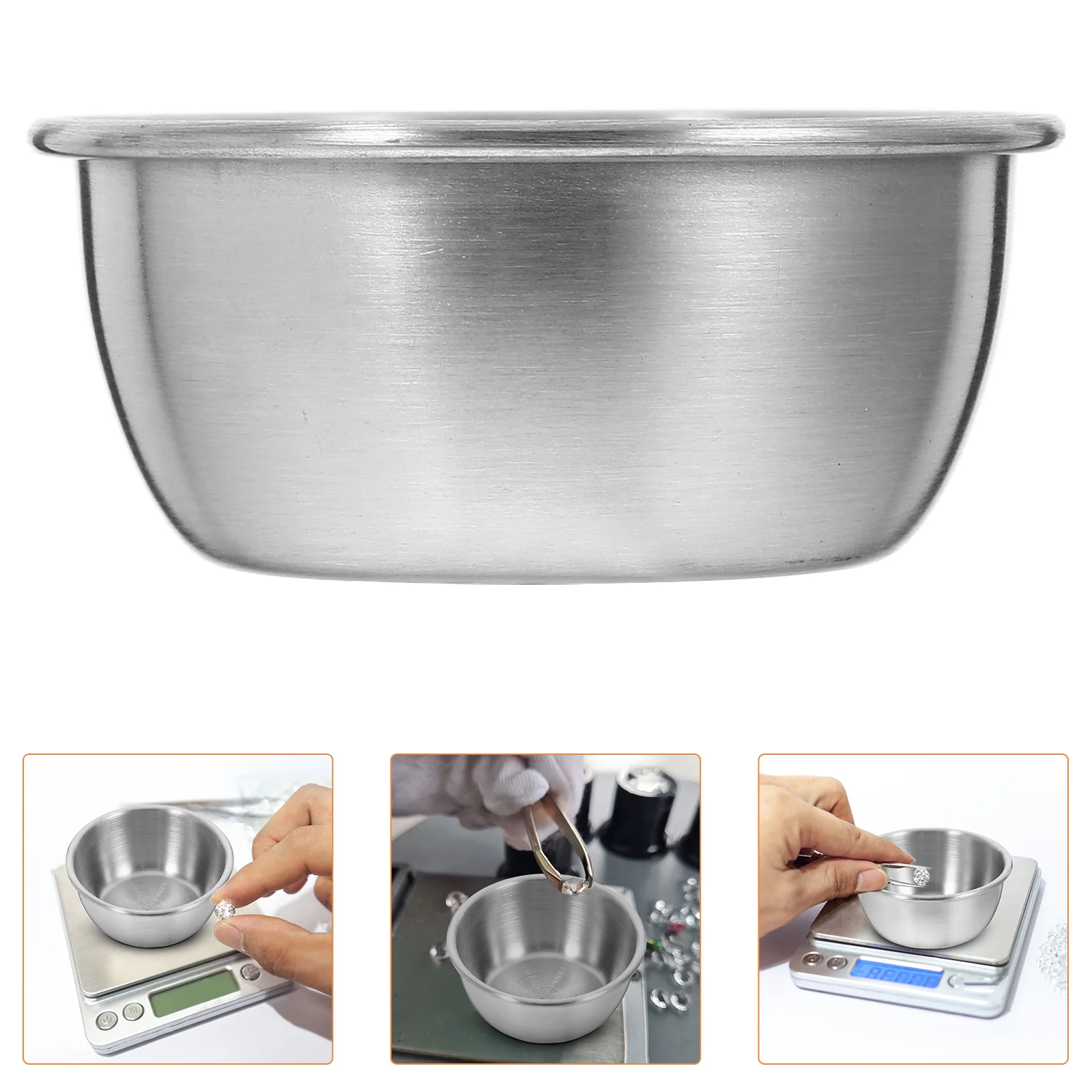 Stainless Steel Diamond Scale Pan for Food Utensil Tray Liquid Measuring Trays Metal Weigh Boats Rack