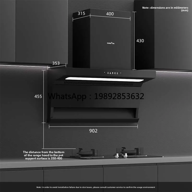 ZZ High Suction Range Hood 7-Shaped Top and Side Dual Suction Range Hood Official Flagship Store Y5S