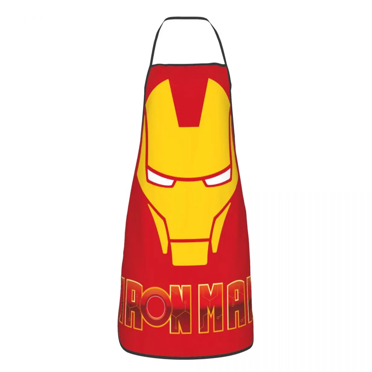 Funny Red Mask Apron Men Women Unisex Kitchen Chef Marvel Iron Man Tablier Cuisine for Cooking Baking Gardening