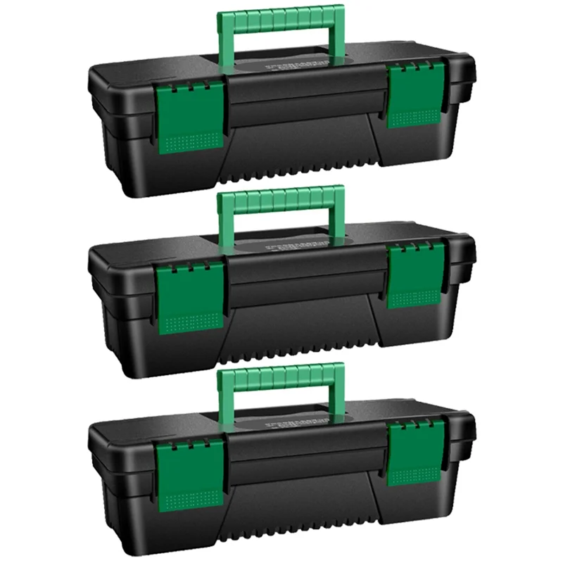 Boîte à outils AAAC-10 pouces, boîte de rangement d'outils en plastique avec poignée pour la réparation de menuiserie et d'électricien, boîte de rangement d'outils Portable