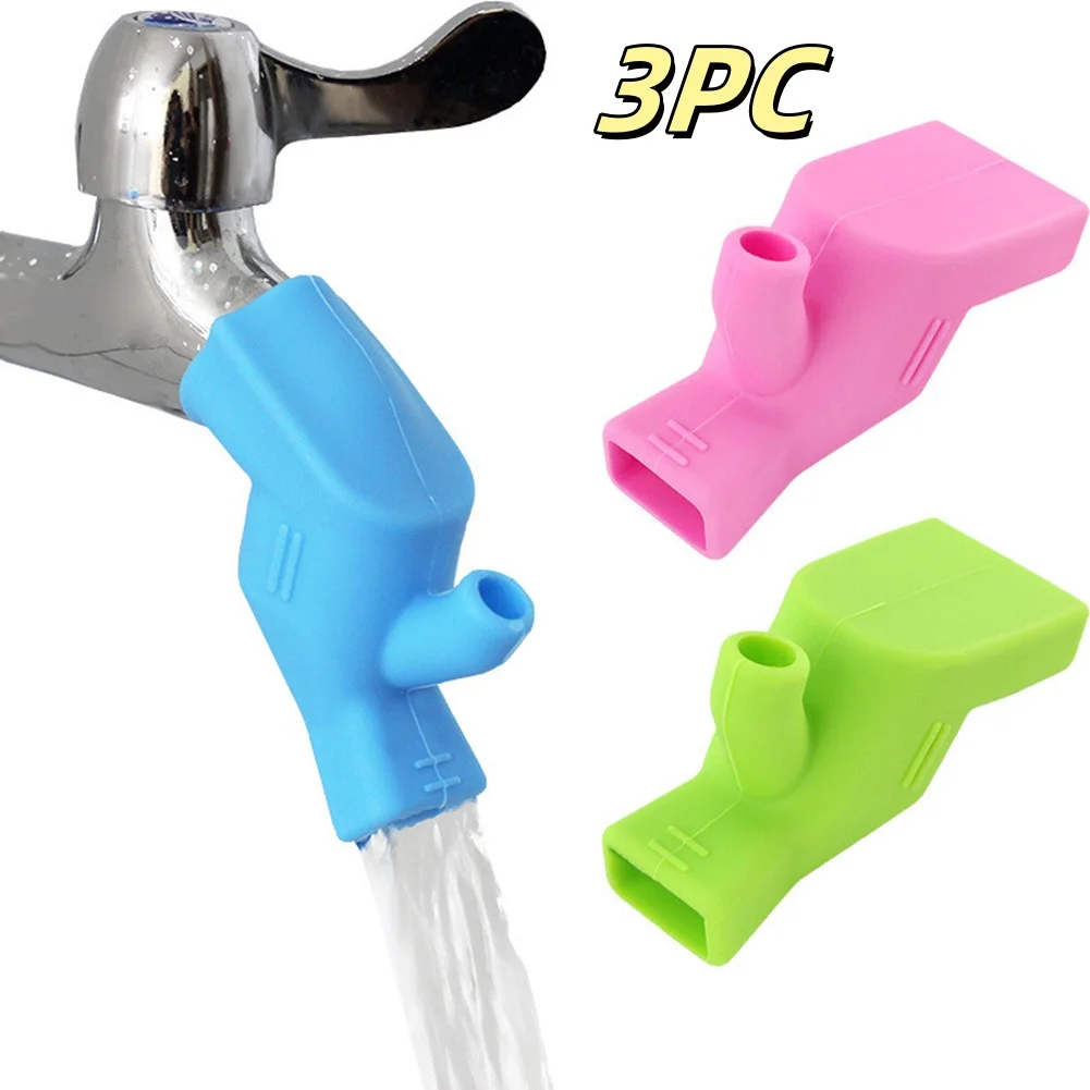 Bathroom Sink Nozzle Faucet Extender Rubber Elastic Water Tap Extension Kitchen Faucet Accessories for Children Kid Hand Washing