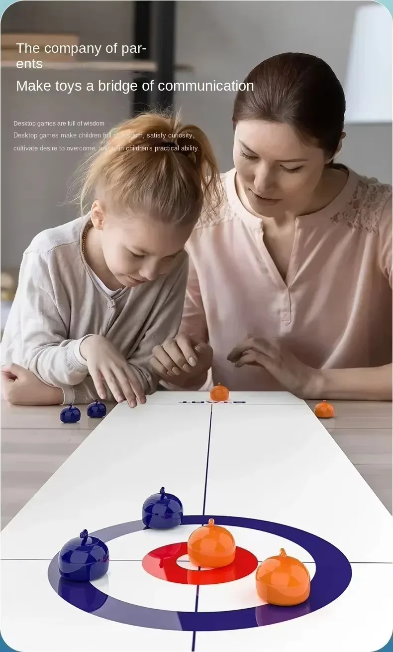 Children's educational leisure game desktop curling ice hockey boy and girl toys parent-child two-player game interactive toys