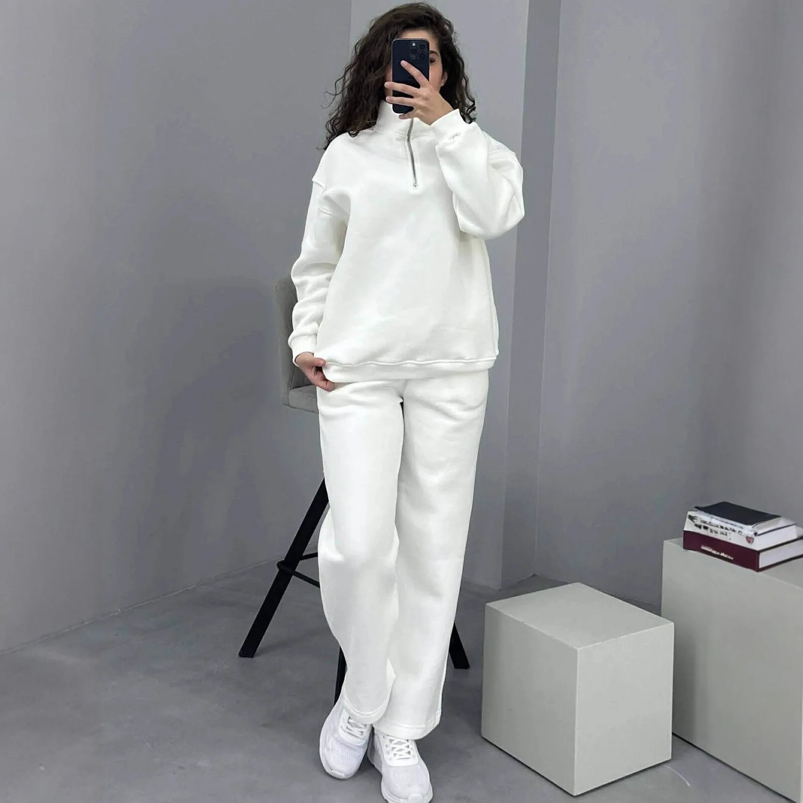 2025 المرأة، البلوز فستان أطفال مع سروال داخلي المرأة ألياف البوليستر لون نقي تي شيرت مجموعة ملابس الخريف