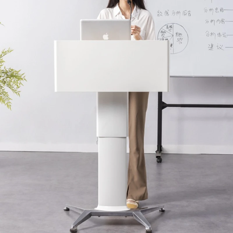 

Multimedia podium Classroom Teacher Smart podium Conference room training Movable lifting podium