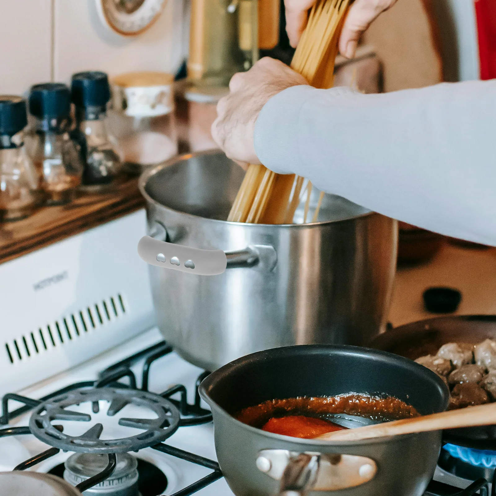 

10Pcs Nonskid Plastic Pot Grip Covers Anti-Burn Cookware Handle Protectors Pressure Cooker Handle Grip Replacement