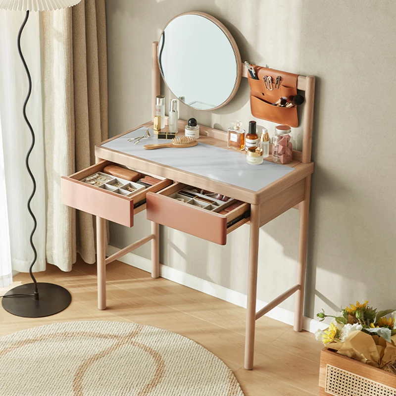 Mirror Wood Makeup Tables Women Drawer Living Room Makeup Table Home Bedroom Meuble Coiffeuse Furniture Decoration