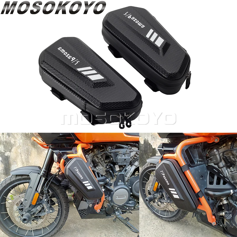 Crash Bar Bumper Highway Bars Toolbag Storage Tool Case For Harley Pan America RA 1250 S PANAMERICA 1250 S Side Bag Saddlebag