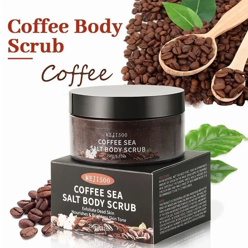 

​​Coffee Coconut Sea Salt Luxury Body Scrub 250g - Refining Exfoliator, Smoothing Revival Therapy