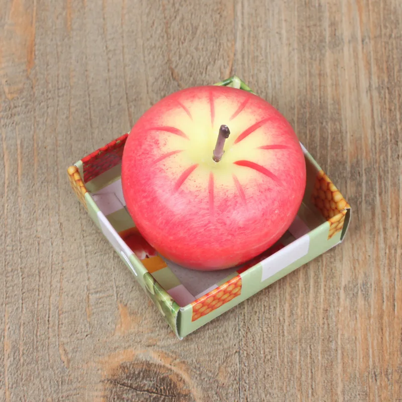 Lovely Red Design for Apple Shape Fruit Scented Candles Christmas Eve Gifts Christmas Day Gifts Christmas Creative Home Decor