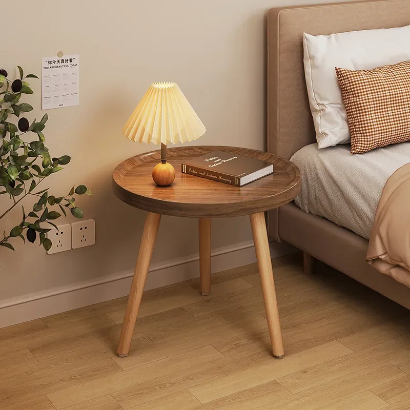 for Small Wooden Side Table for Sofa Coffee Table Bedside Nightstand Balcony Corner Living Room Simple End