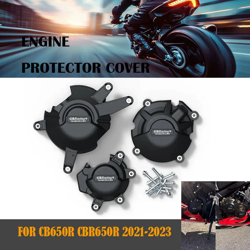 

GBracing Motorcycles Engine Cover For CB650R CBR650R 2021 2022 2023 secondary enginecover set Protection