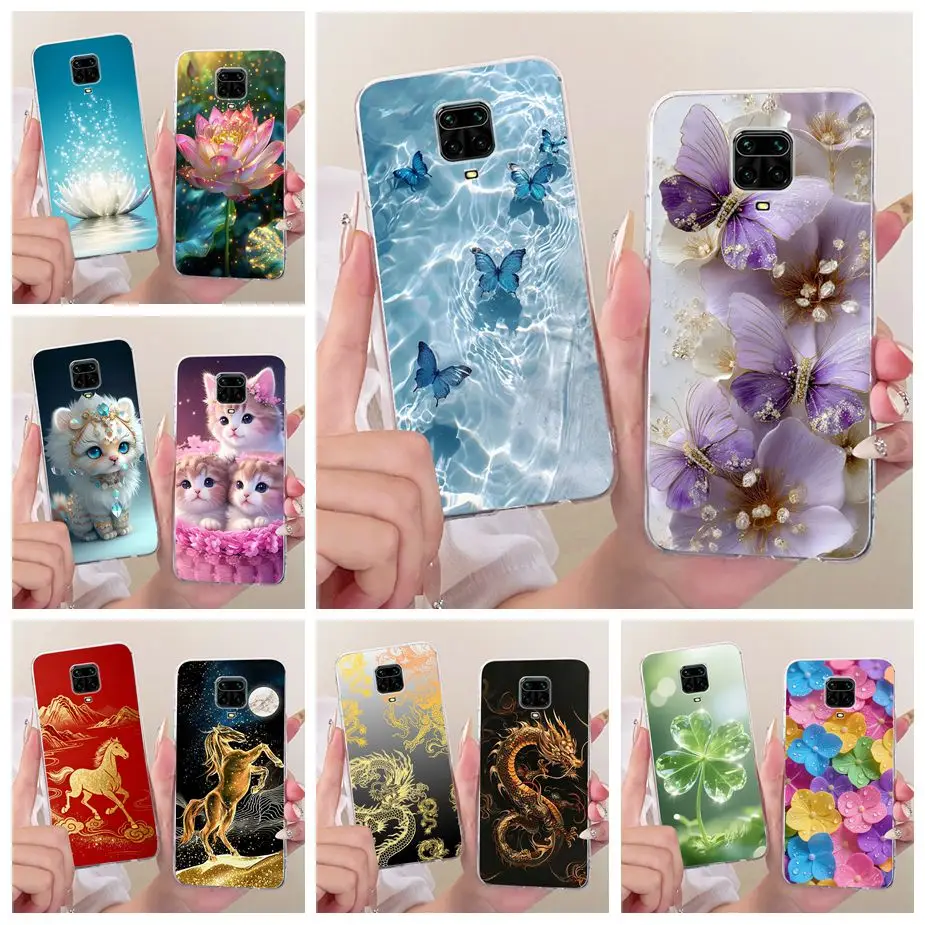 Funda para Xiaomi Redmi Note 9 Pro, Note 9S, nueva funda de lujo con diseño de mariposa pintada, funda delgada y suave para Redmi Note 9 Pro Max.