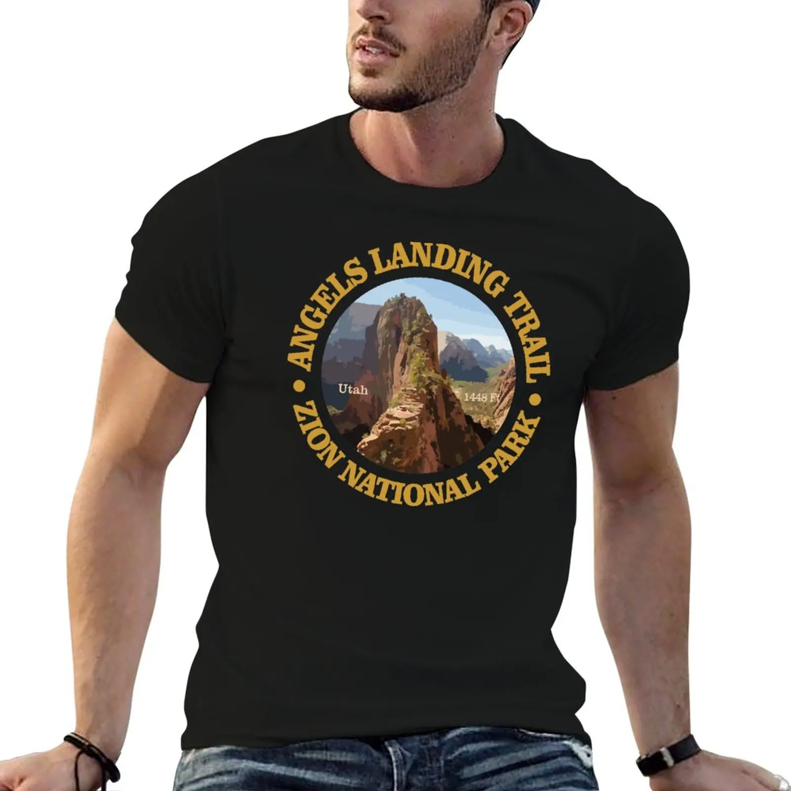 Camiseta Angels Landing (OBP), camiseta de algodón para hombre, camiseta de algodón 100% para hombre, camiseta de lujo