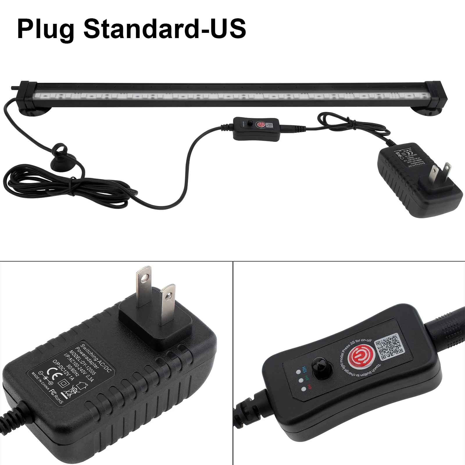 RGB حوض السمك فقاعة الهواء ضوء التحكم عن بعد IP68 مقاوم للماء تغيير لون LED مصباح خزان الأسماك مع التحكم في التطبيق