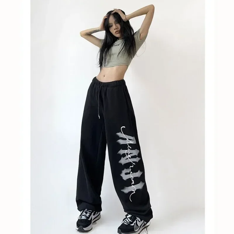 Spring Summer Korean Fashion Sweatpants Women Hip-hop Trousers Jazz Sweatpants Casual Loose Dance Sporty Pants Y2k