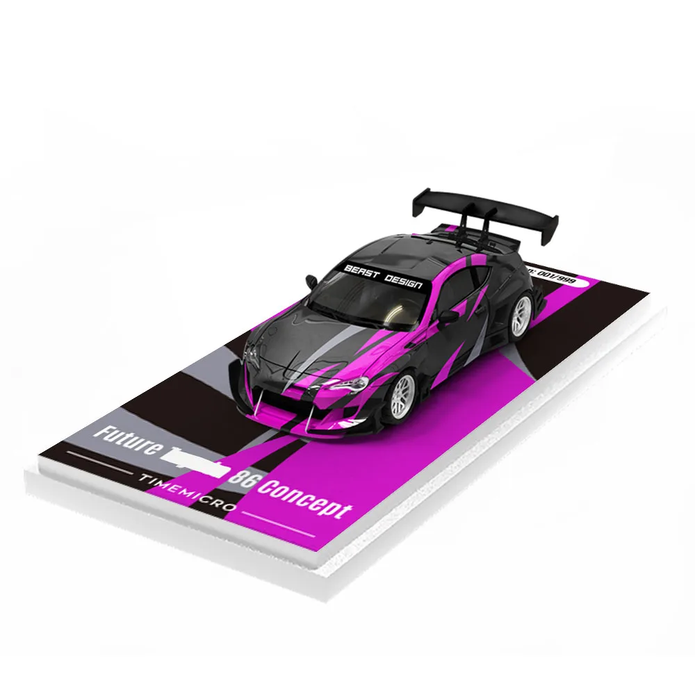 *Pre-order*TimeMicro 1:64 86 Black and Purple Painting Alloy Car Model for Hobby & Collectible&Display&Gift