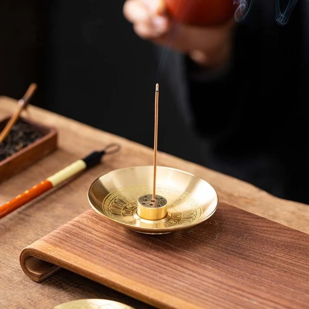 Stand Base 9 Hole Incense Holder Incense Tray Ash Catcher Round Incense Burner Burner Stand Home Fragrance Incense Stick Plate