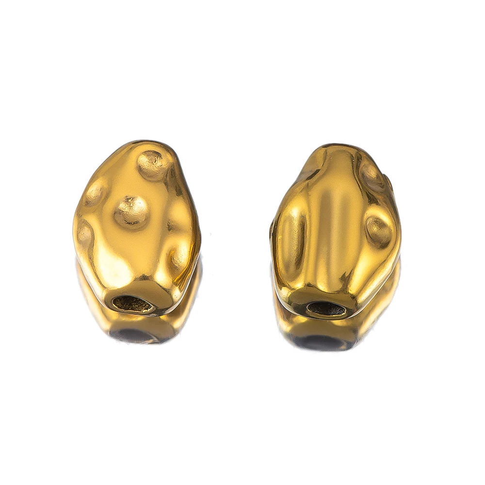10/20pcs Stainless Steel Gold Color Irregular Beads Multi Styles Loose Spacer Beads for DIY Jewelry Making Bracelets Accessories view 6