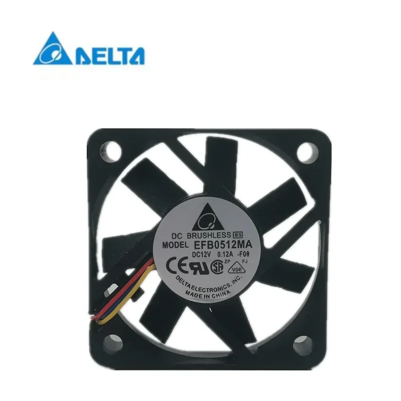 

+New for delta EFB0512MA 5010 12V 0.12A 5cm ultra silent exhaust chassis cooling fan