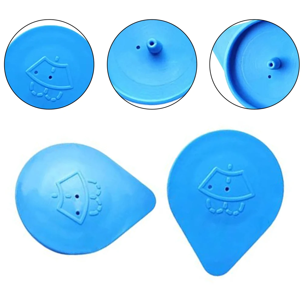 Blue Windscreen Washer Cap Anti-corrosion Material Replacement Part Universality Fitment Non-deformation Design