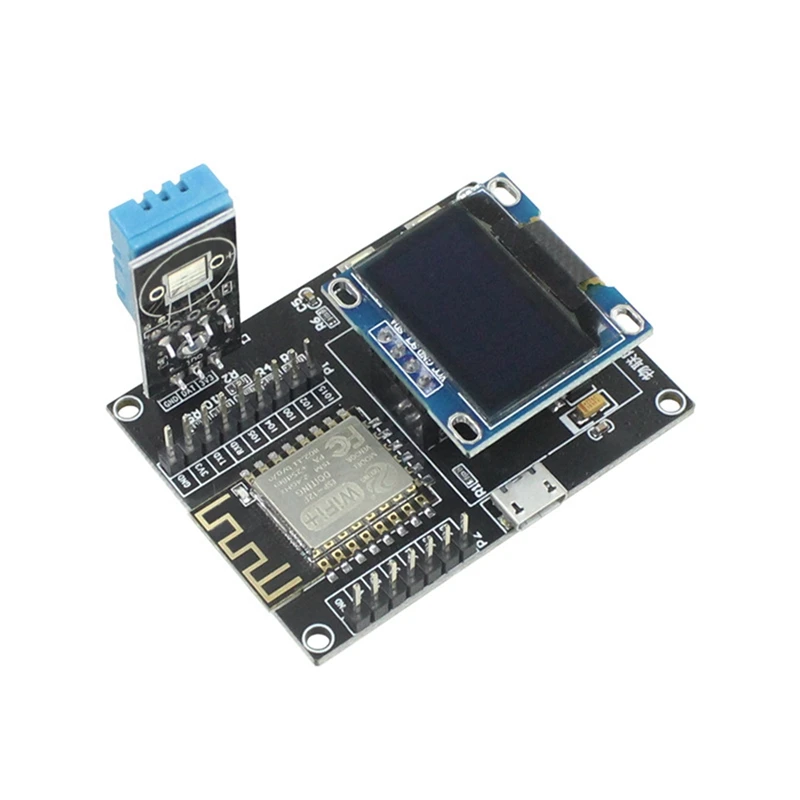 ESP8266 Development Board +0.96 Inch Screen+DHT11 Sensor+USB Cable SDK WIFI Network Serial Port Module