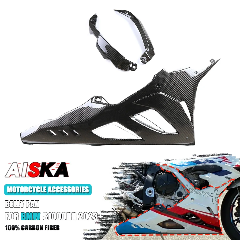 Pure Carbon Fiber Belly Pan Undertray Guard Lower Protector Fairing Kit For BMW S1000RR 2023 2024 2025 2026 M1000RR 2021-2022