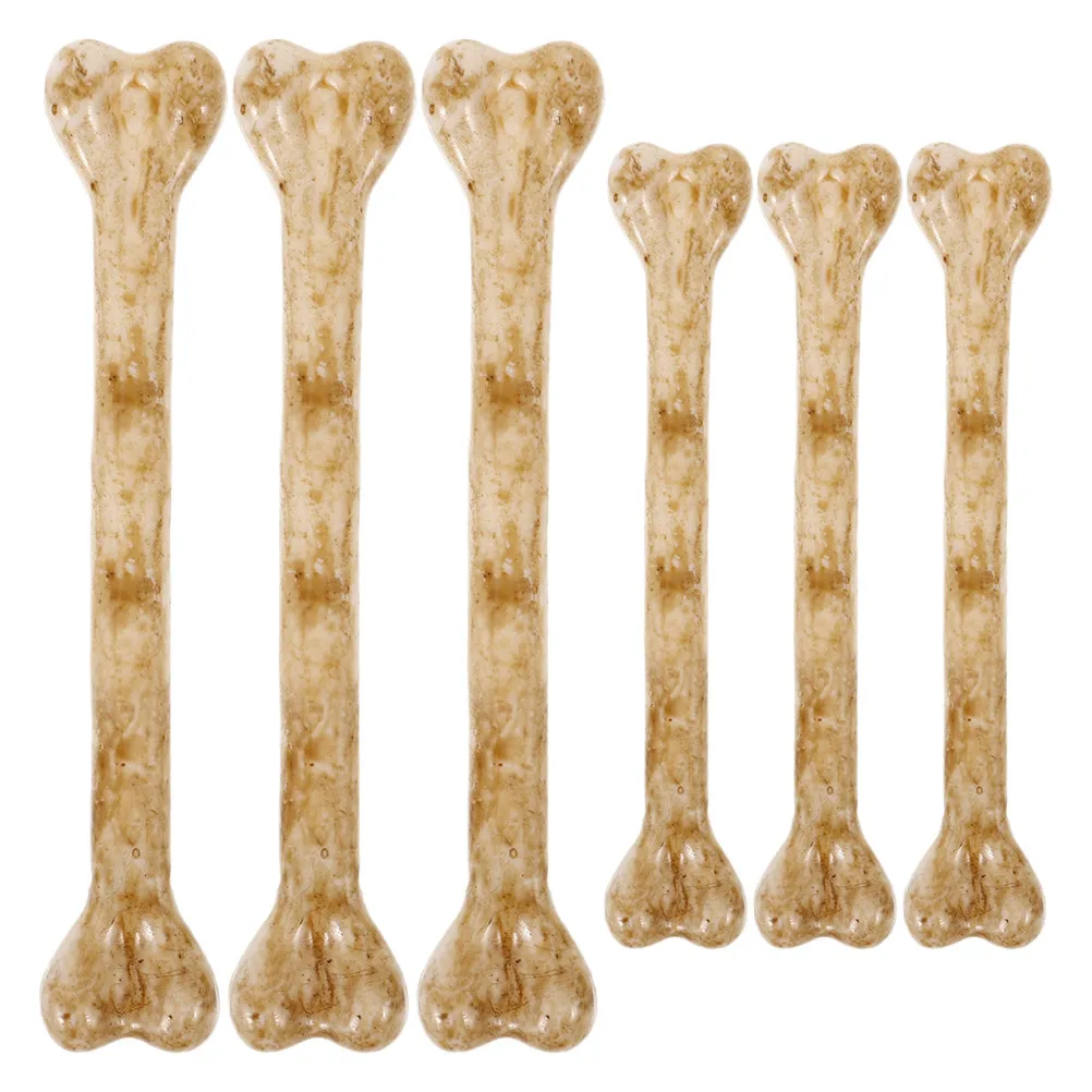 

Набор из 6 миниатюрных искусственных костей для Хэллоуина, пластиковые имитации костей, оптом