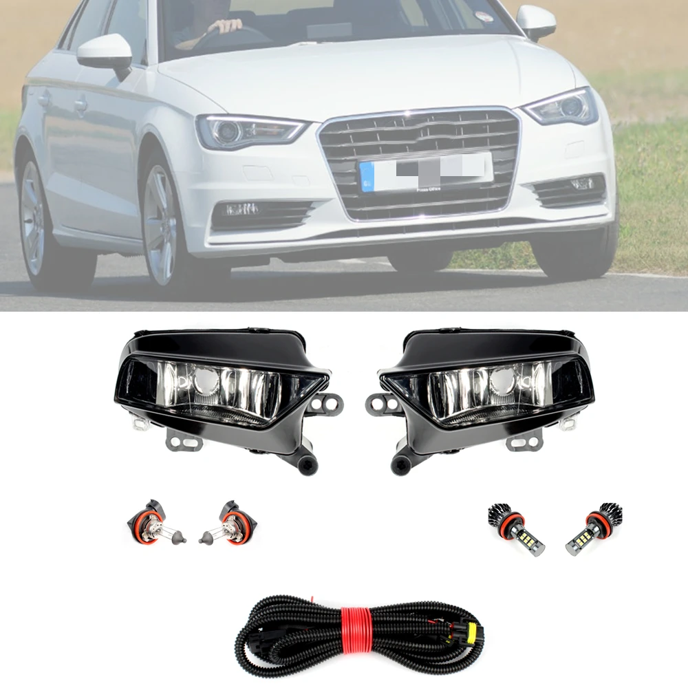 Halogen/LED Fog Lamp For Car 8V0941699B/8V0941700B Fit For Audi A3 Saloon And Cabriolet 2013 2014 2015 2016 Driving Light