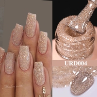 UR SUGAR 15ml Champagne Gold Sliver Reflective Glitter Gel Nail Polish Varnish Semi Permanent Soak Off UV Gel For Manicure Art