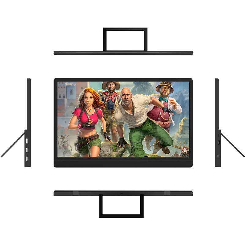 

Portable Monitor 15.6Inch FHD 1920*1080P IPS Travel Display Smart Cover & Speakers HDR Plug&Play External Monitor for Laptop PC