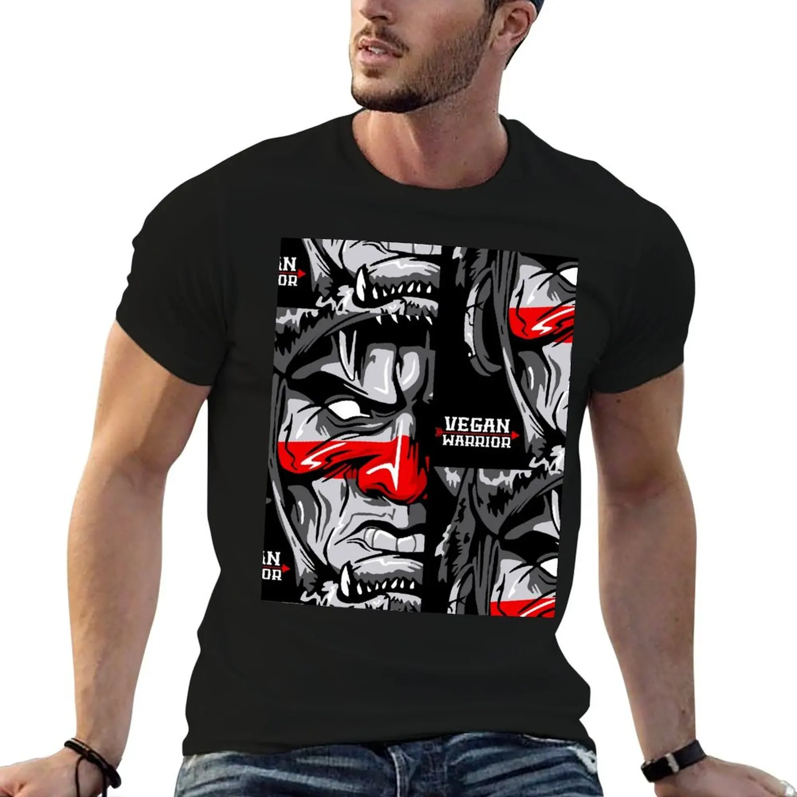 Vegan warrior ! T-Shirt t shirts for man pack white man t shirt luxury t shirt man casual T-shirt
