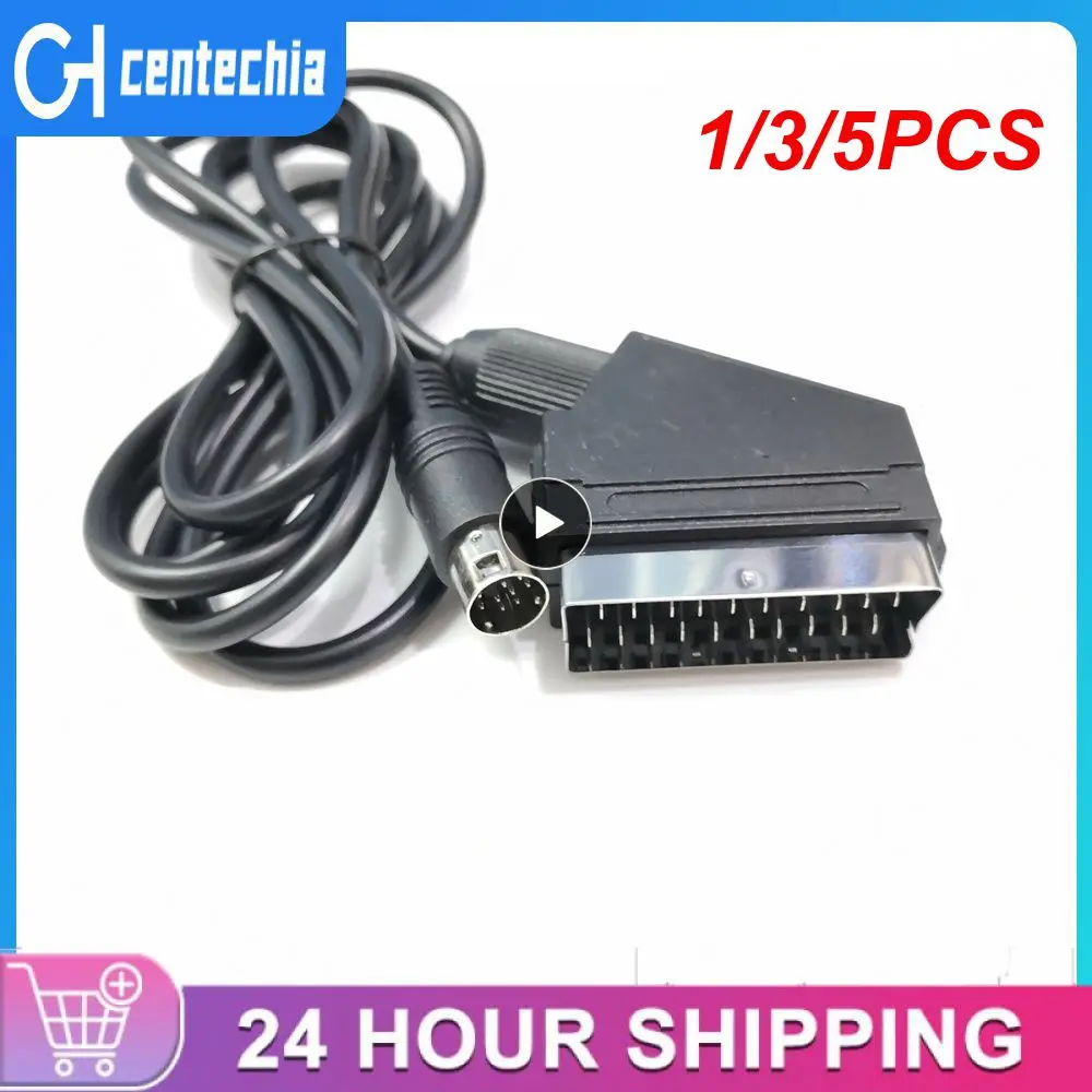 1/3/5PCS Scart Lead Cable for PS2/PS3 Scart RGB Cable Sega -Mega Drive2 -Genesis 2 Megadrive 2 MD1/MD2 RGB AV Scart Cable 1.8m