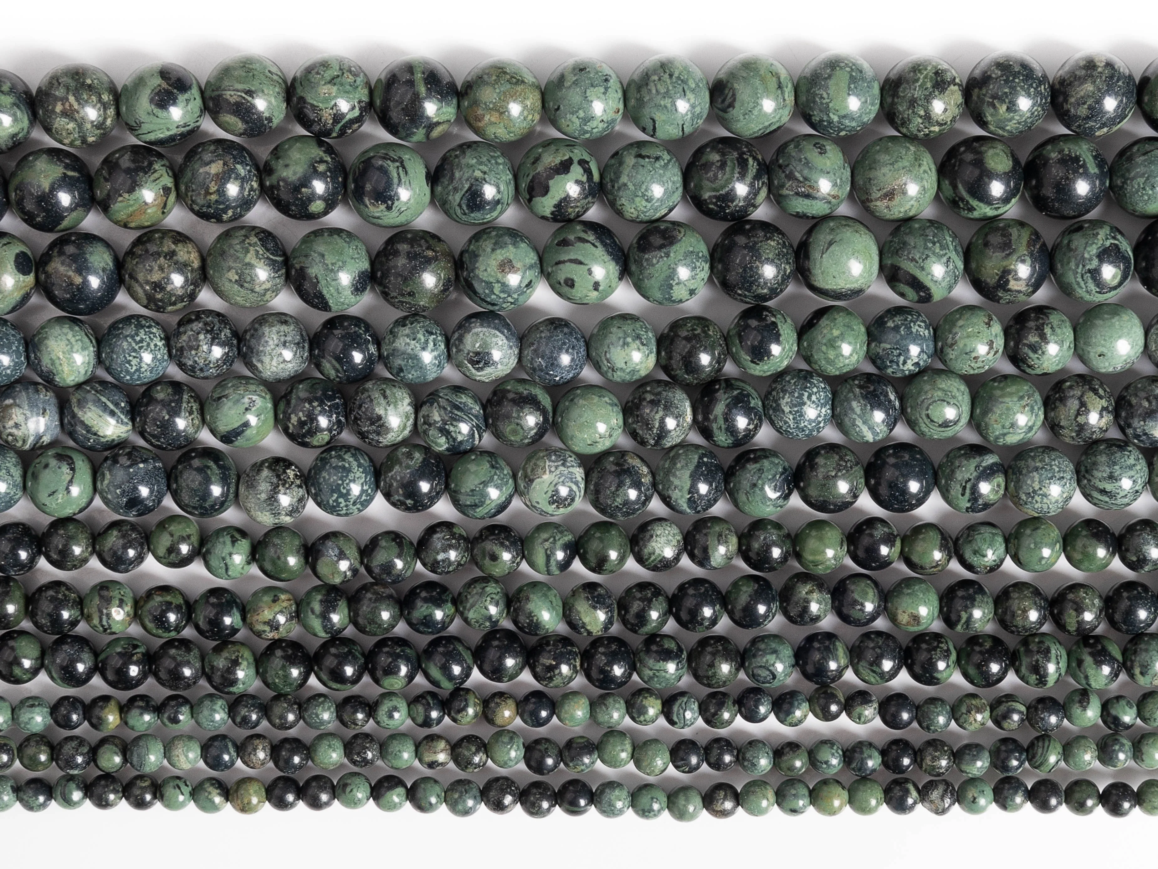 4/6/8/10 MM Green Kambaba Jasper Beads Grade AAA Genuine Natural Gemstone Full Strand Round Loose Beads 15