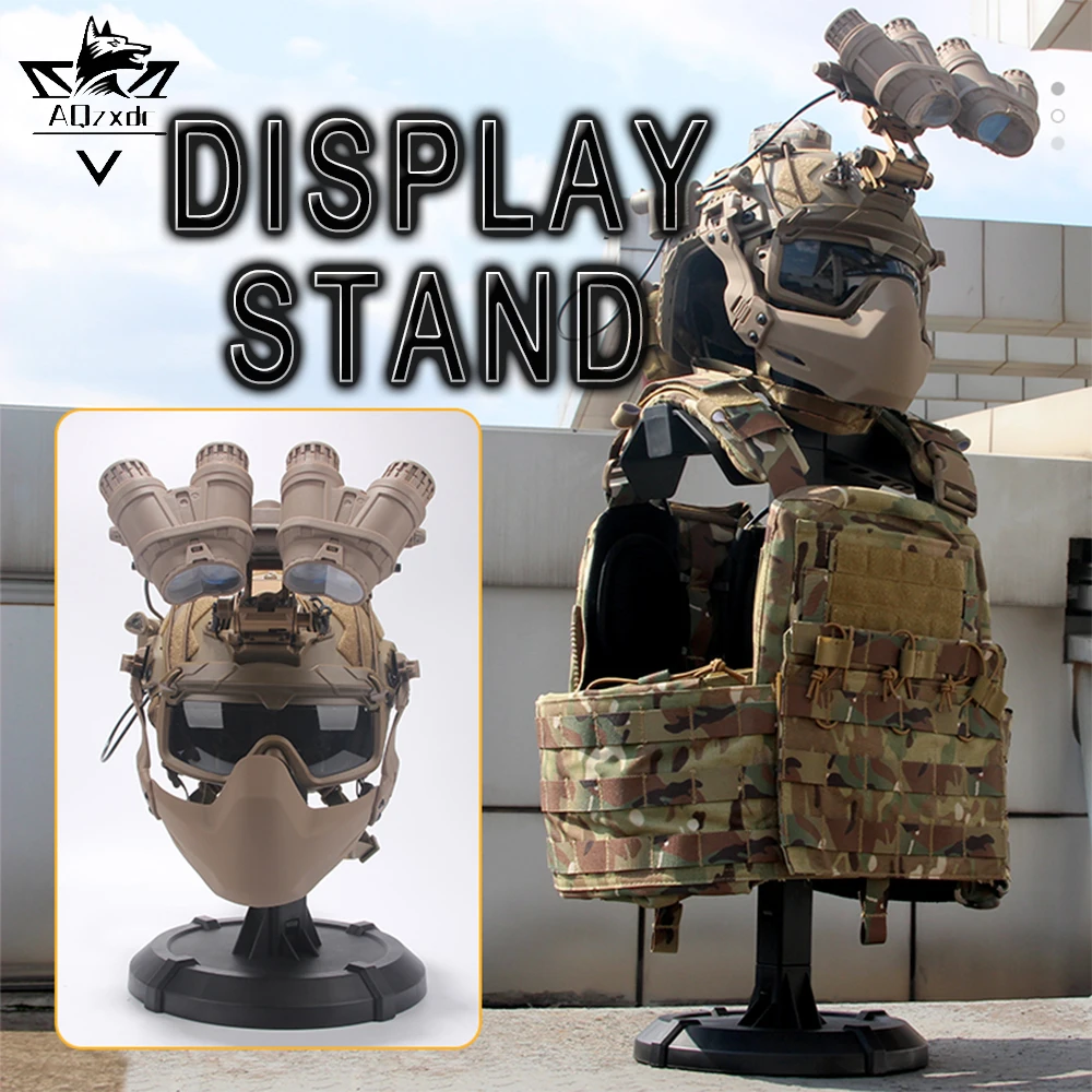 

Tactical Display Stand Detachable Tabletop Helmet Vest Belt Display Rack Adjustable Airsoft Gear Holder Display Rack Accessory