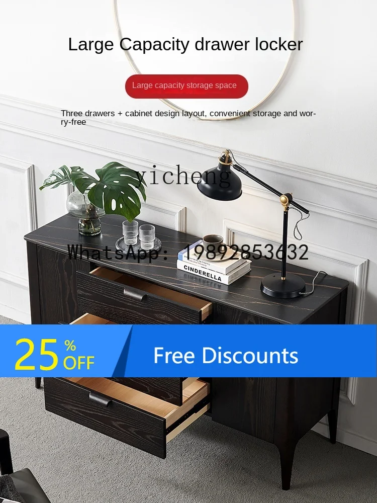 

Ash Nordic Stone Plate Sideboard Marble Restaurant Entrance Cabinet