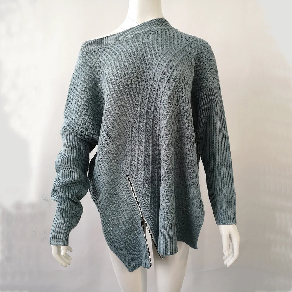 Pullovers Casual Lady Sweater Clothing Length Sleeve Style Sleeve Length(cm) Decoration Thickness Closure Type Material Pattern