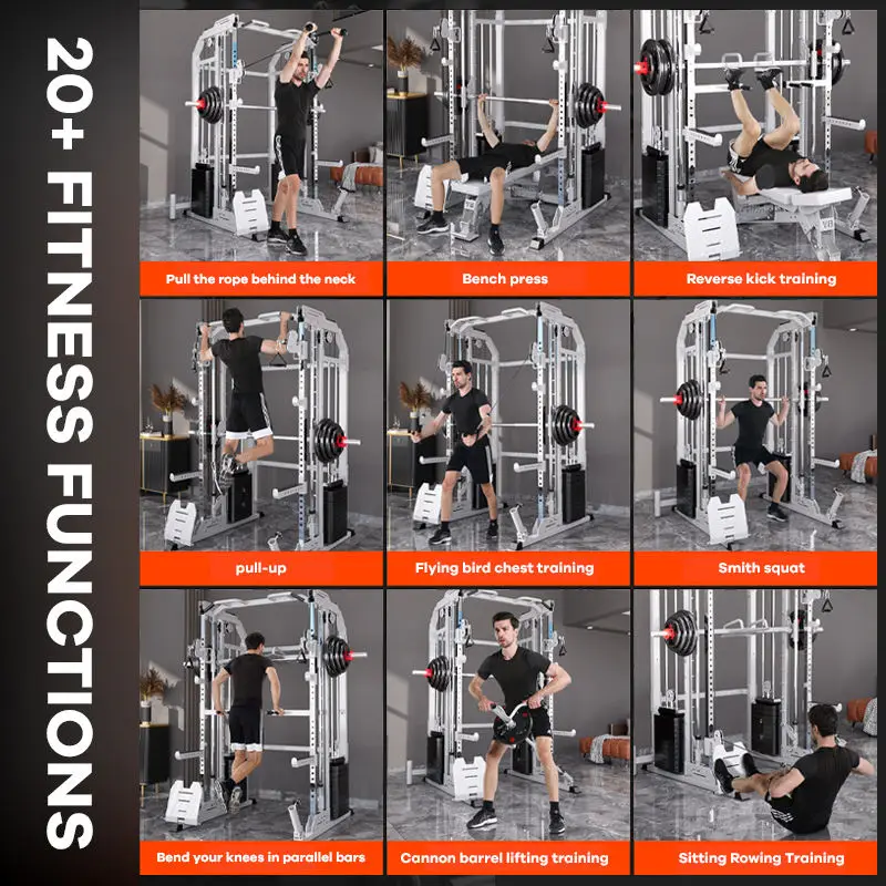 Afbeelding 3: YTYIN Fabrieksleverancier Home Gym Apparatuur Power Cable Crossover Gym Smith Machine Compleet Trainingsapparatuur