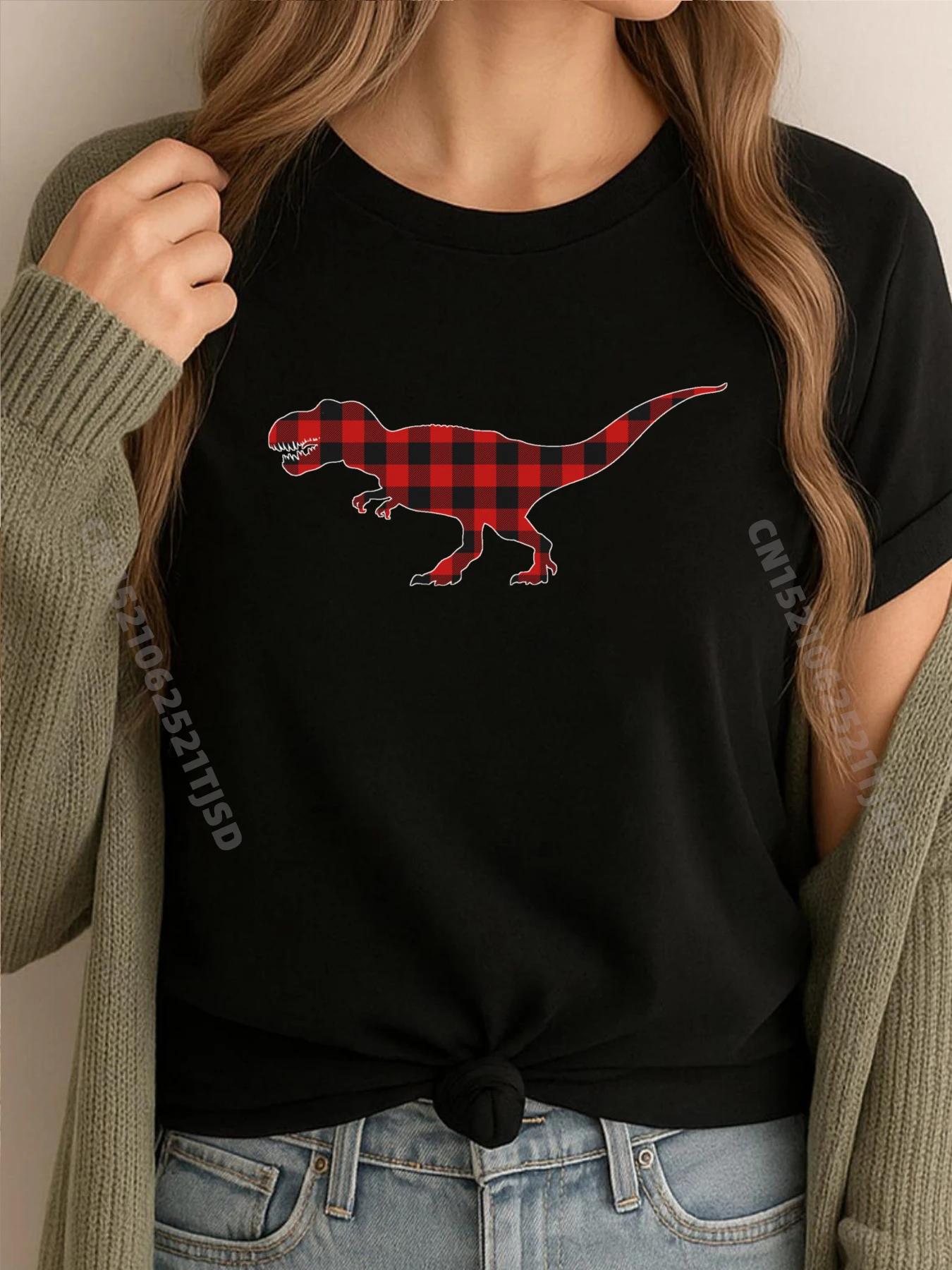 Pijama navideño Dinosaurio T Rex Dino Trex Pijamas Camisetas gráficas navideñas Camisetas para mujer y hombre Juego lavado