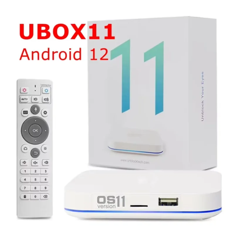 Lecteur multimédia intelligent pour l'Europe et l'Asie, Smart Media First, Svicloud 9p, Mise à jour à partir d'UBOX10, 2024 Unblock Module, Ubox11, Android 12.0, TV Box, 4G + 64G, Meilleur